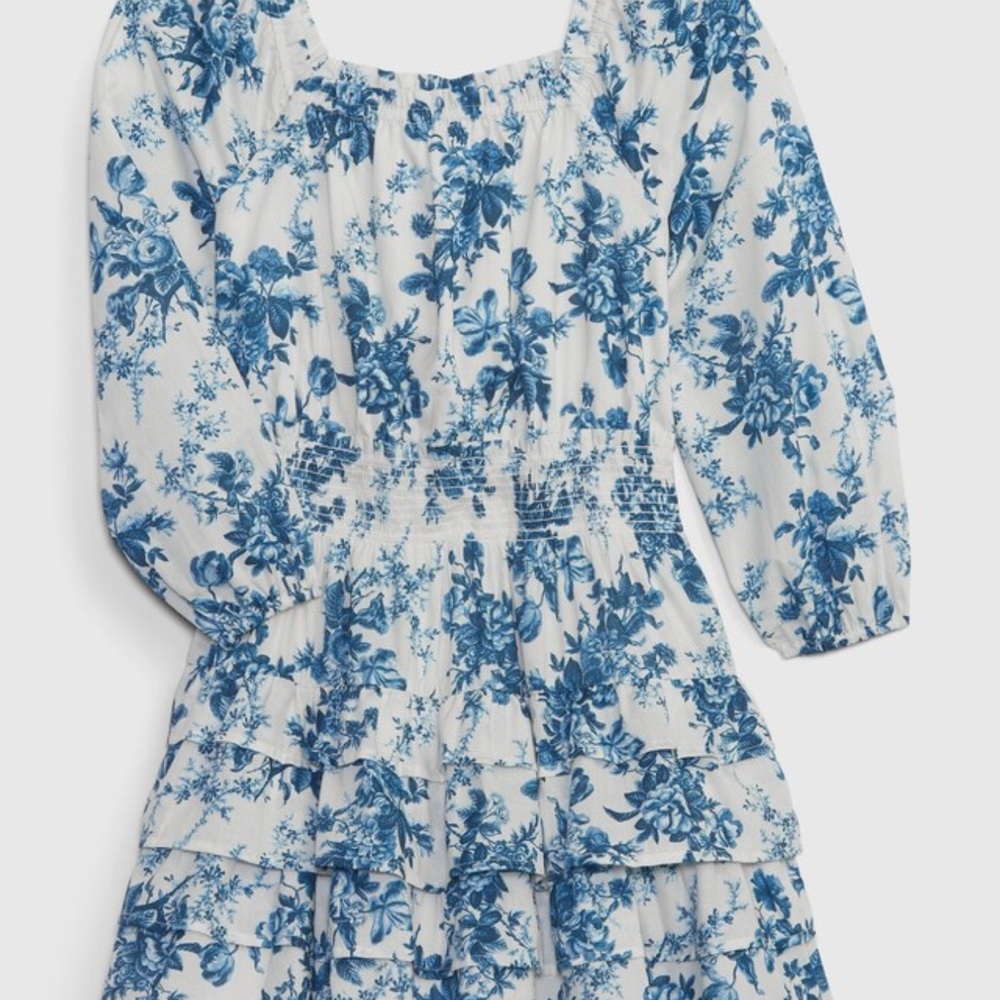 Gap x LoveShackFancy Girl’s Blue Floral Mini Dress XXL